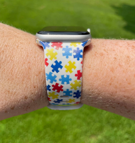 Autism Awareness Apple and Samsung Watch Bands